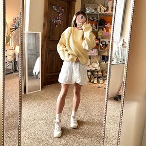 Vintage Abercrombie & Fitch White embroidered Preppy Coquette tiered Mini Skirt